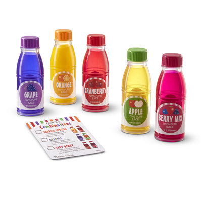 Ensemble de 6 pièces pour jeux de fruits et bouteilles de jus de jouets