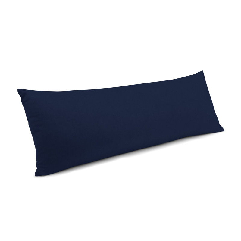 Reversible Throw Pillow, 14" x 36", Navy