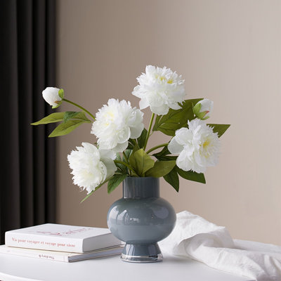 Arrangement floral simulé, décoration de vase à fleurs et ornements