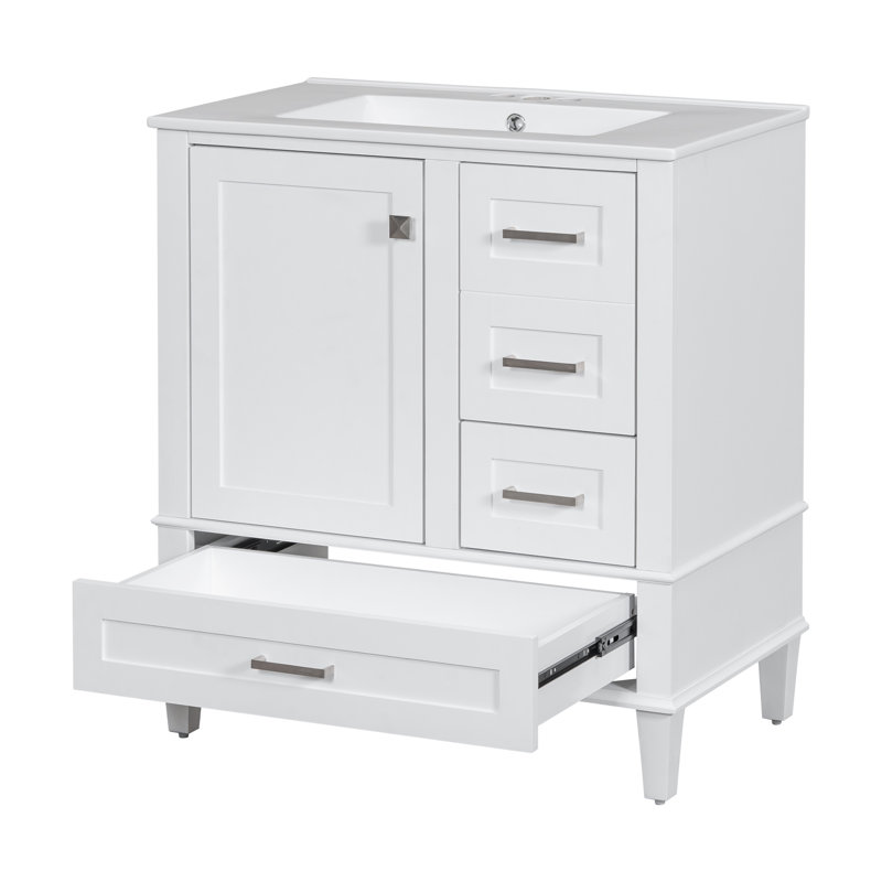 Meuble-lavabo 30 po, Blanc