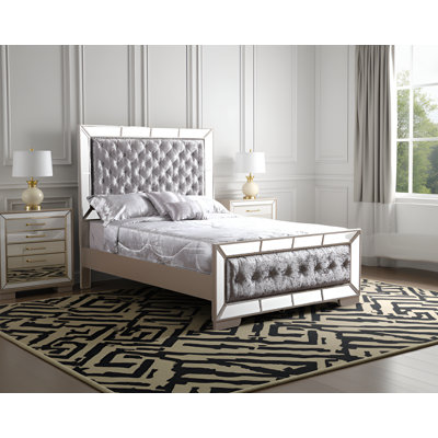 Zakopane Silver Champagne Queen Bed