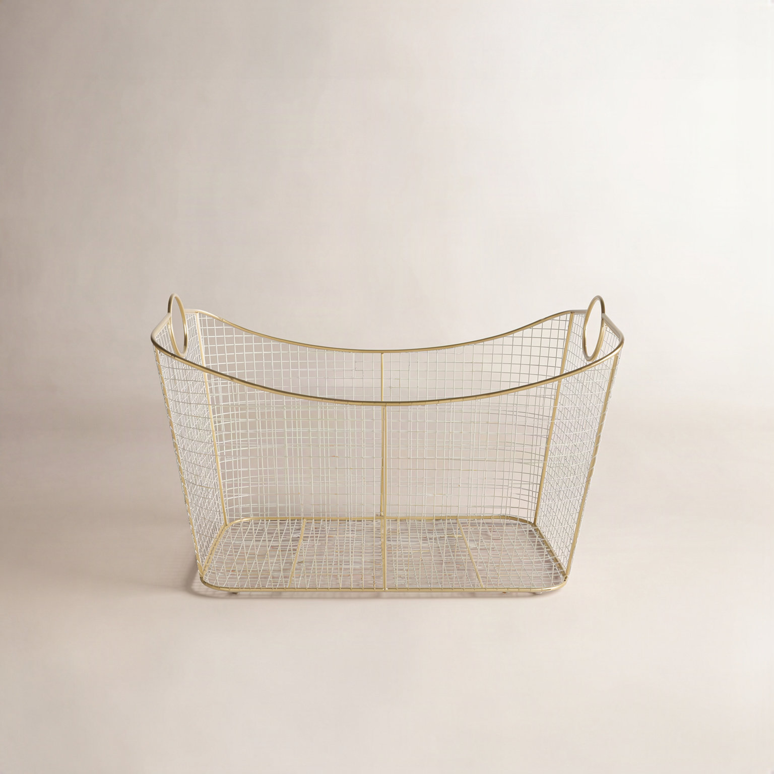 Metal Storage Basket, Gold