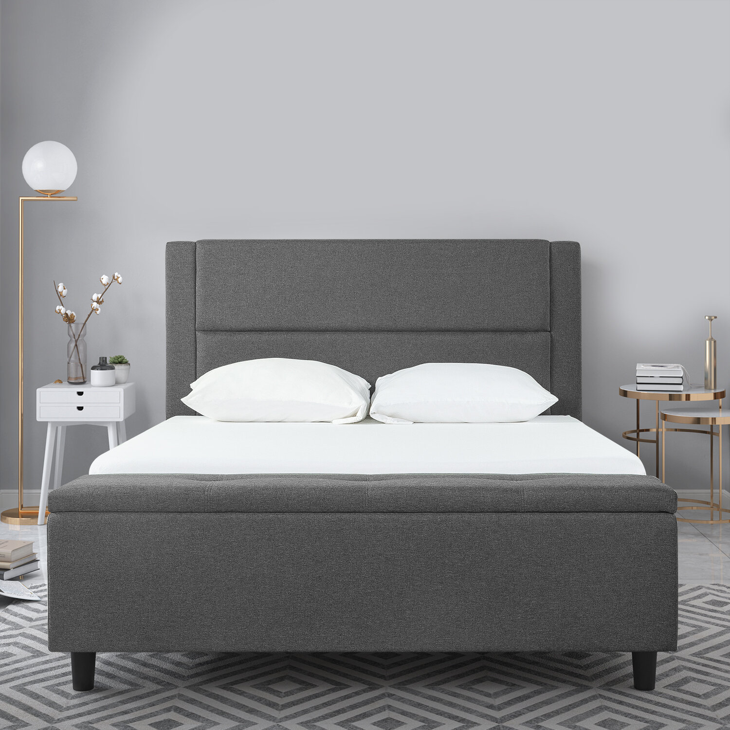 Ebern Designs Schreffler Upholstered Low Profile Storage Platform Bed ...