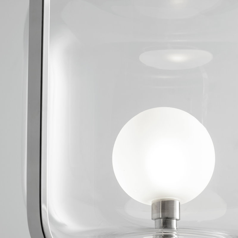 Isotope Floor Lamp, Polished Nickel