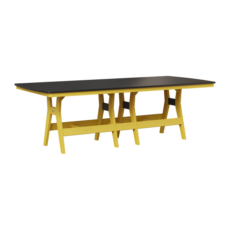 Table rectangulaire à hauteur de comptoir 96 po Berlin Gardens Harbor, H 35,5 po x l 96 po x P 44 po, Jaune soleil levant