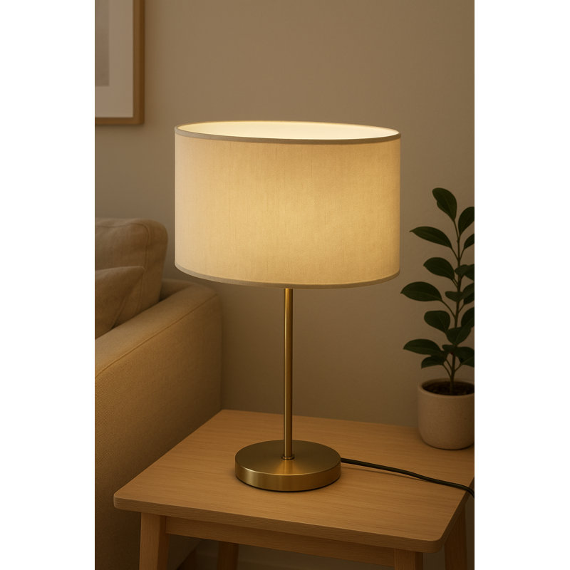 Satin Backed Dupion Oval Lamp Shade ( Screw On ), Ivory, 20cm H x 28cm W x 17cm D