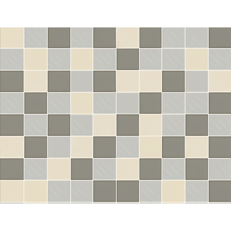 Polyester Comforter, Twin Extra Long Comforter, Gray/Beige Checkered