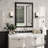 Molly Tempered Glass Metal Beveled Framed Wall Mounted Vanity Rectangular Mirror-108625544-108625542