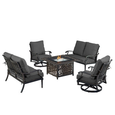 Paighten 6 - Person Patio Conversation Set with Cushions