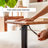Burlywood+Black+Silver Rectangular Solid Wood+Aluminium Alloy End Table