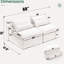 Canapé modulaire polyvalent avec tissu chenille doux et plusieurs coussins pour la détente-650354342