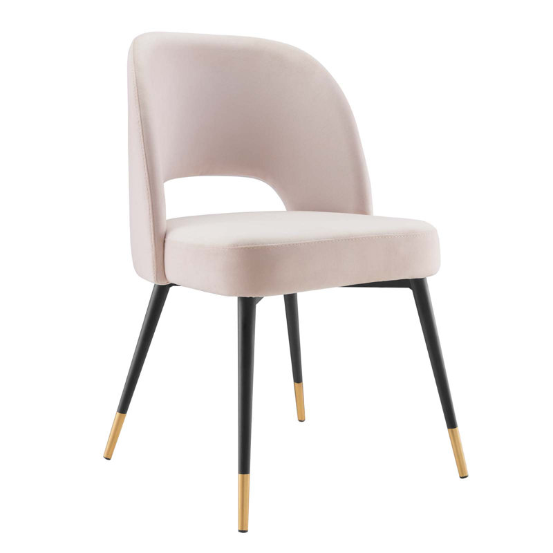 Rouse Performance Velvet Dining Side Chair, Pink, 2