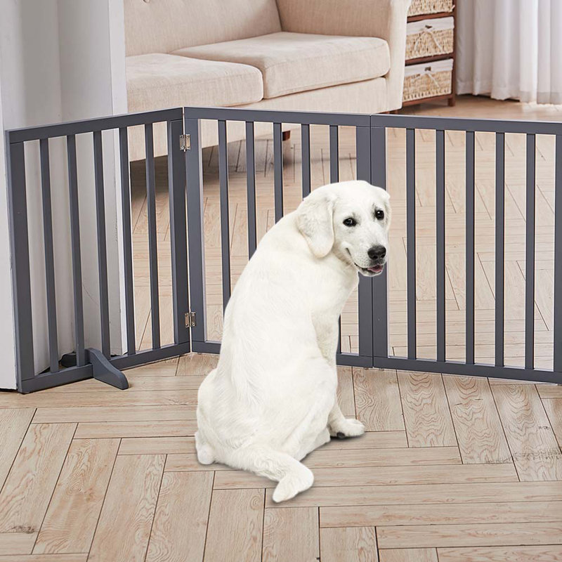 Liz Free Standing Pet Gate, Grey