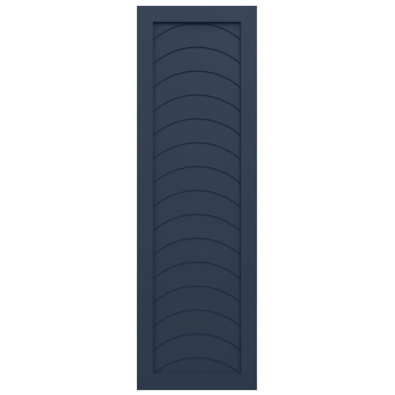 Volets de style moderne EnduraCore Composite Kyoto, Bleu nuit sans étoile, 15"W, H 59 po