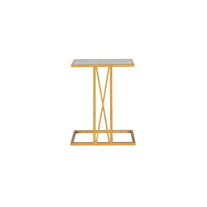 Medallion Marble Top End Table