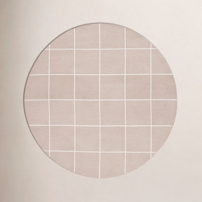 Beige Ivory Hand-Tufted Wool Rug