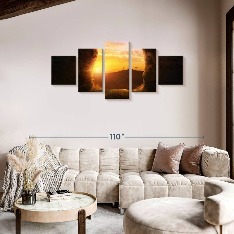 Calvary Cross Sunrise, 36" H x 80" W