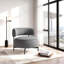 Chaise d'appoint pivotante moderne avec dossier incurvé confortable-925823424