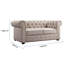 Causeuse rembourrée capitonnée, causeuse Chesterfield avec accoudoir à accoudoirs à défilement, canapé modulaire pour le bureau du salon-1900814045