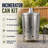  20-Gallon Galvanized Steel Incinerator Can with Lid, Ventilation Holes, and Lid Lifter – High-Heat Outdoor Burner Bin for Leaves, Paper, Yard Waste, and Garden Debris, Silver