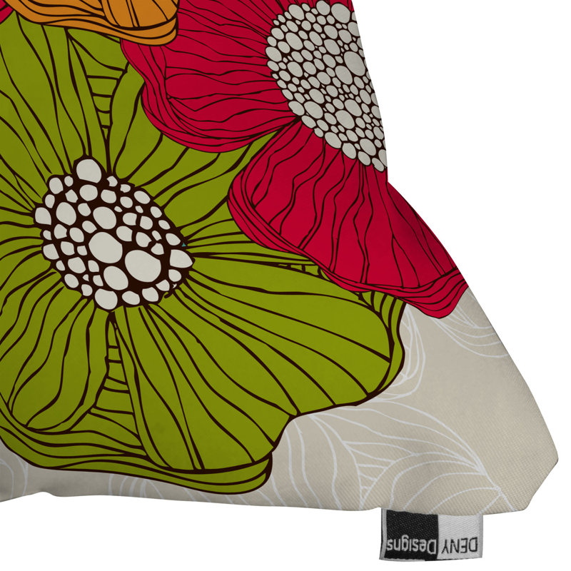 Coussin Flowers, 16 po x 16 po