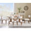 Ensemble de salle à manger de style Mid-Century moderne en bois et chaises rembourrées pour la maison, la cuisine et la salle à manger-112497318
