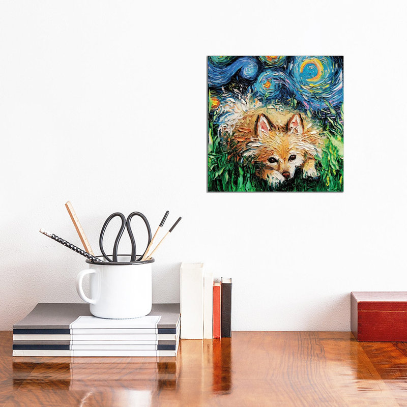 Pomeranian Night by Aja Trier - Wrapped Canvas Print, 30.48 cm H x 30.48 cm W