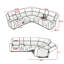 Canapé d'angle inclinable 3 pièces en similicuir-1484446903
