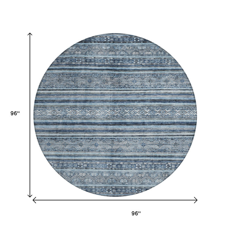 Tapis oriental rond 8 po