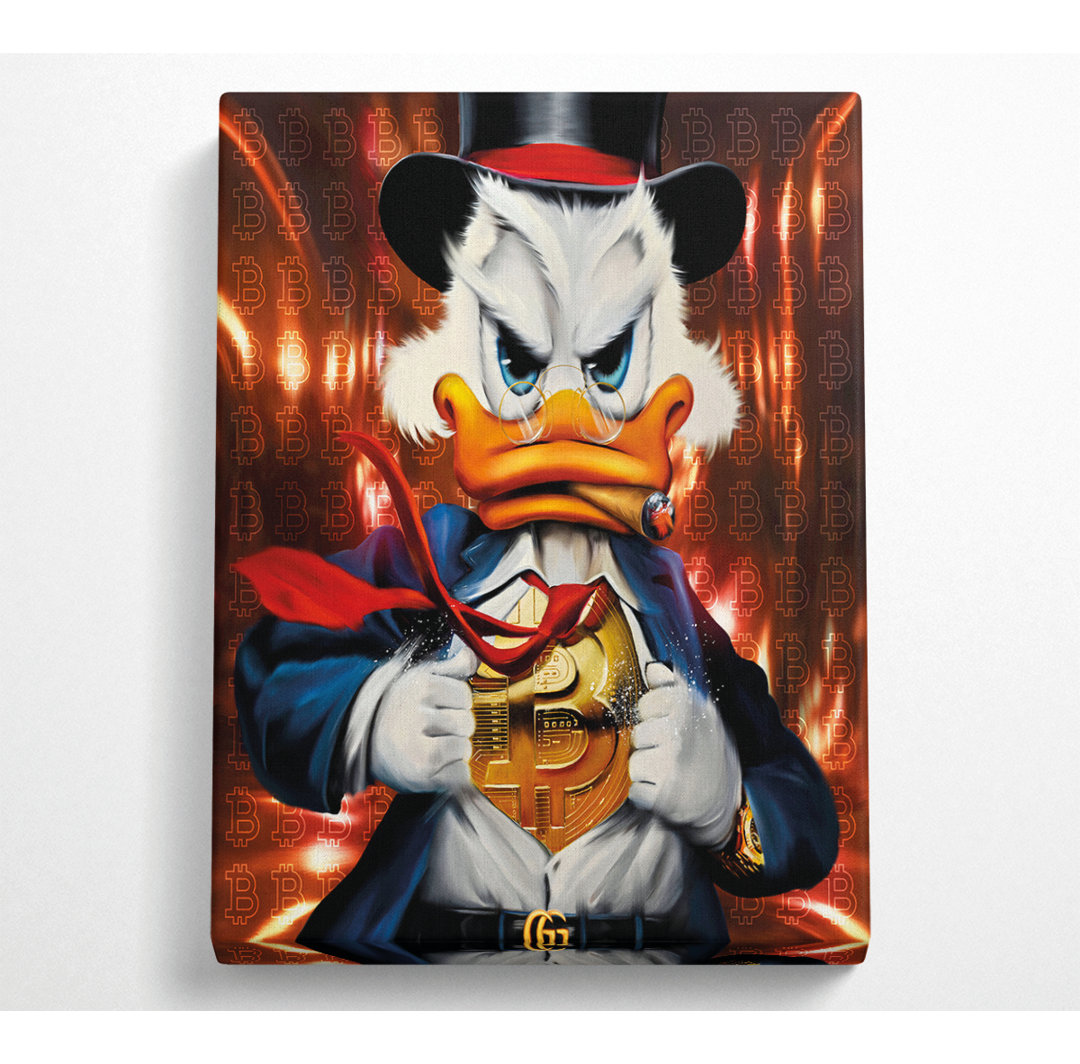 Bitcoin Duck Leinwand Kunstdruck