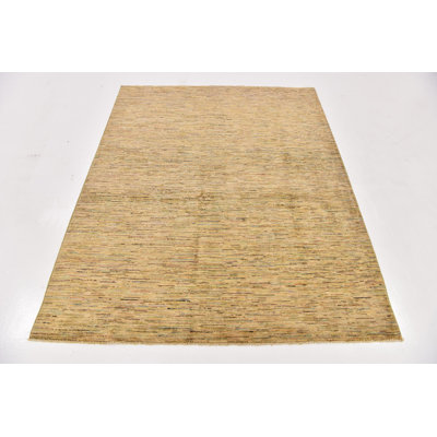 Nash One-of-a-Kind 5' X 6'6" New Age Wool Area Rug in Cream