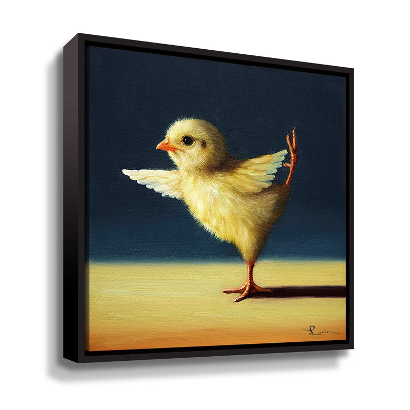 «Yoga Chick Dancer Pose Gallery», toile tendue, Toile avec cadre noir, H 14 po x l 14 po x P 2 po