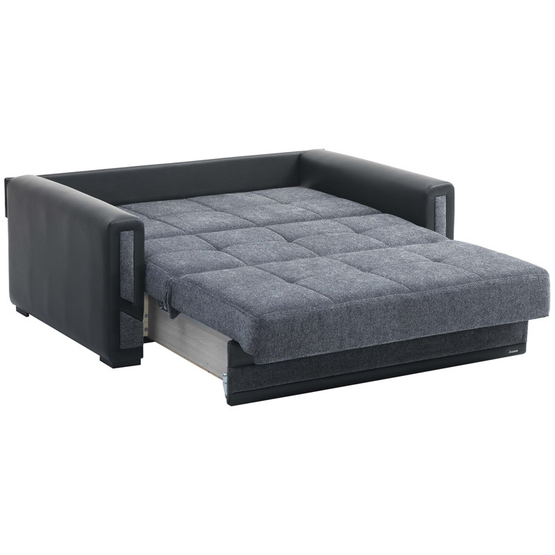 Annalie Upholstered 70'' Sleeper Sofa, Gray Chenille