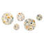 Watley - Ensemble d'art mural rond 5 plantes