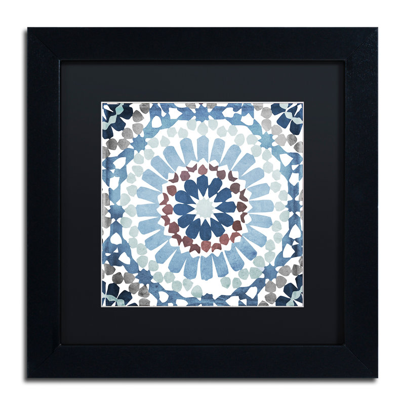 Jadaya «Moroccan Blues IV», impression encadrée, H 11 po x l 14 po x P 0,5 po, Noir