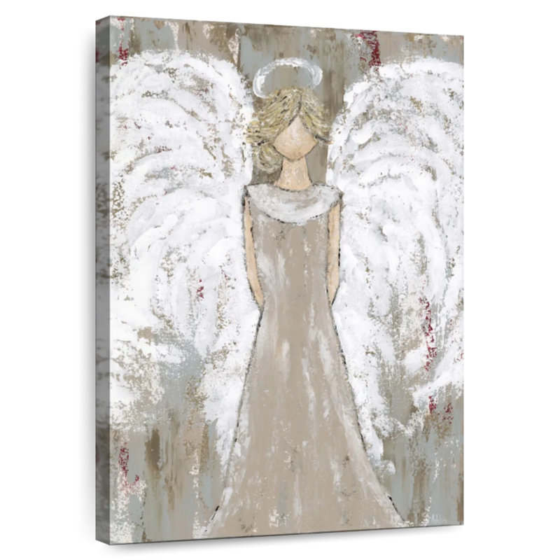 Leisha Farmhouse Guardian Angel, 51" H x 34" W