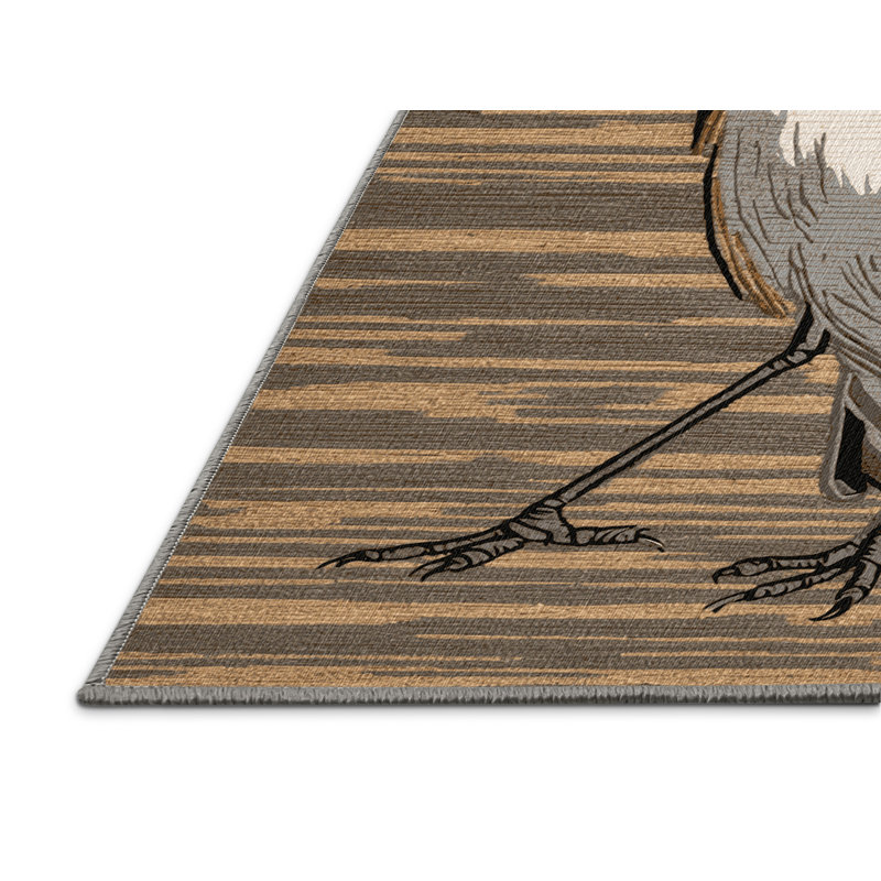 Washable Common Bulbul Birds Area Rug, Rectangle 2' x 3'