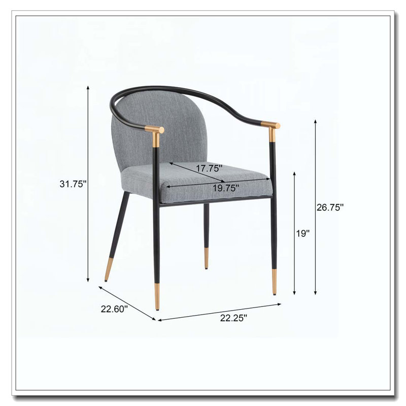 Chaise rembourrée, Gris