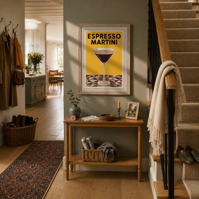 Espresso Martini Retro - Framed Print