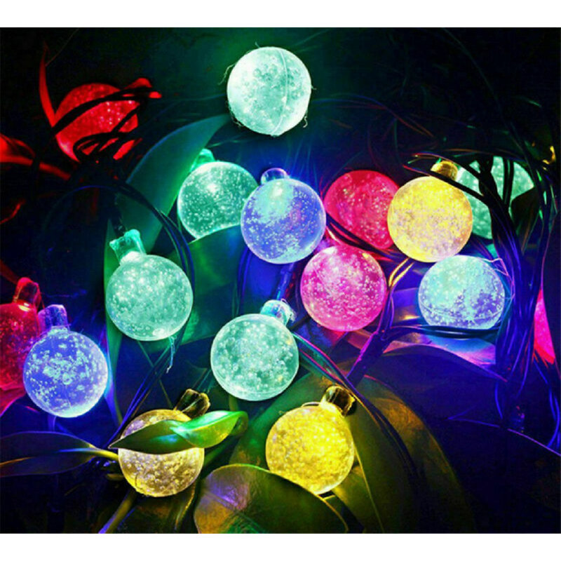 Mattera 50 - Bulb 31.16'' Solar Powered LED Globe String Light, Colorful