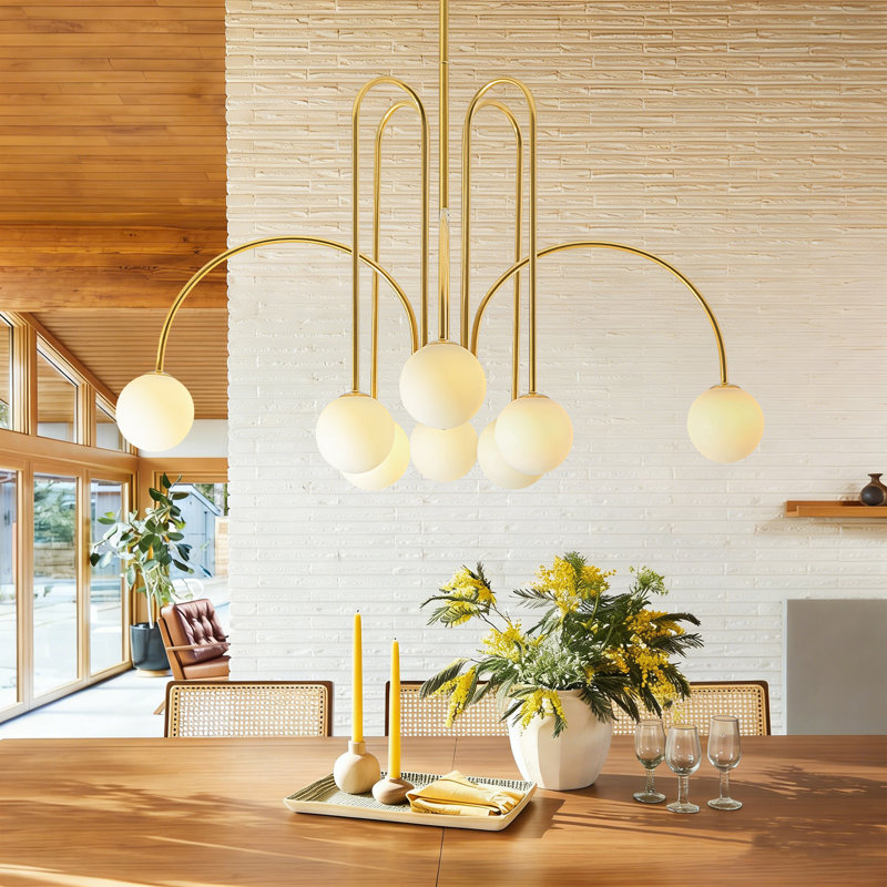 Bradrick 8 - Light Glass Globe Chandeliers