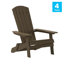 Chaise Adirondack à 2 lattes en bois de polyuréthane et en acier inoxydable Bayfield-88681499