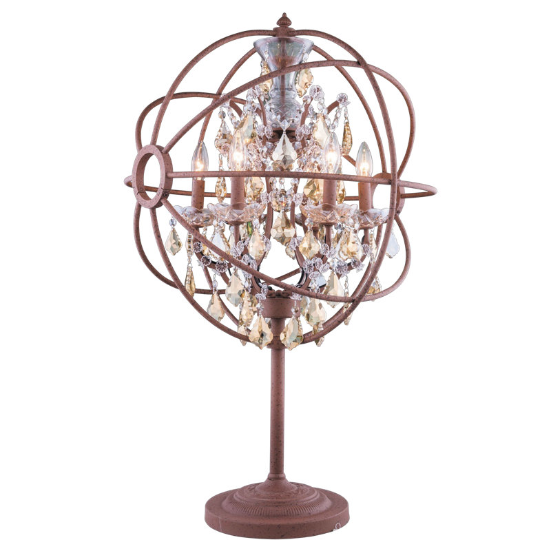 Mendelson Metal Novelty Lamp, Teak, French Gold
