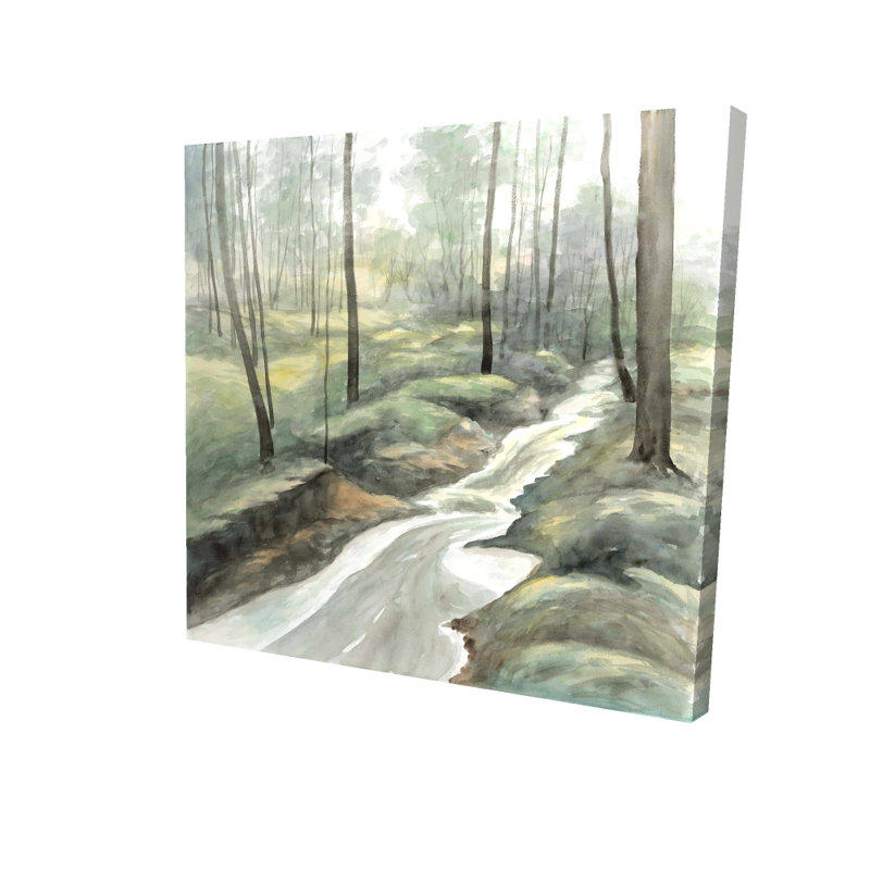 Toile illustrative pour chambre bleue - Cascade