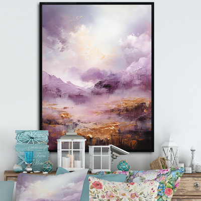 Purple And Gold Lake And Mountain V