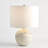 Lampe sphère en marbre - blanc