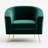 Lucciano Velvet Barrel Chair-1742817054