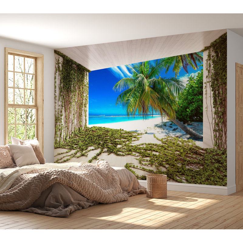 Murale Amogne Beach and Ivy, L 115 po x L 82 po