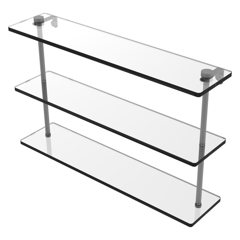 Étagère à 3 niveaux Morosini, 22 po, Gris mat