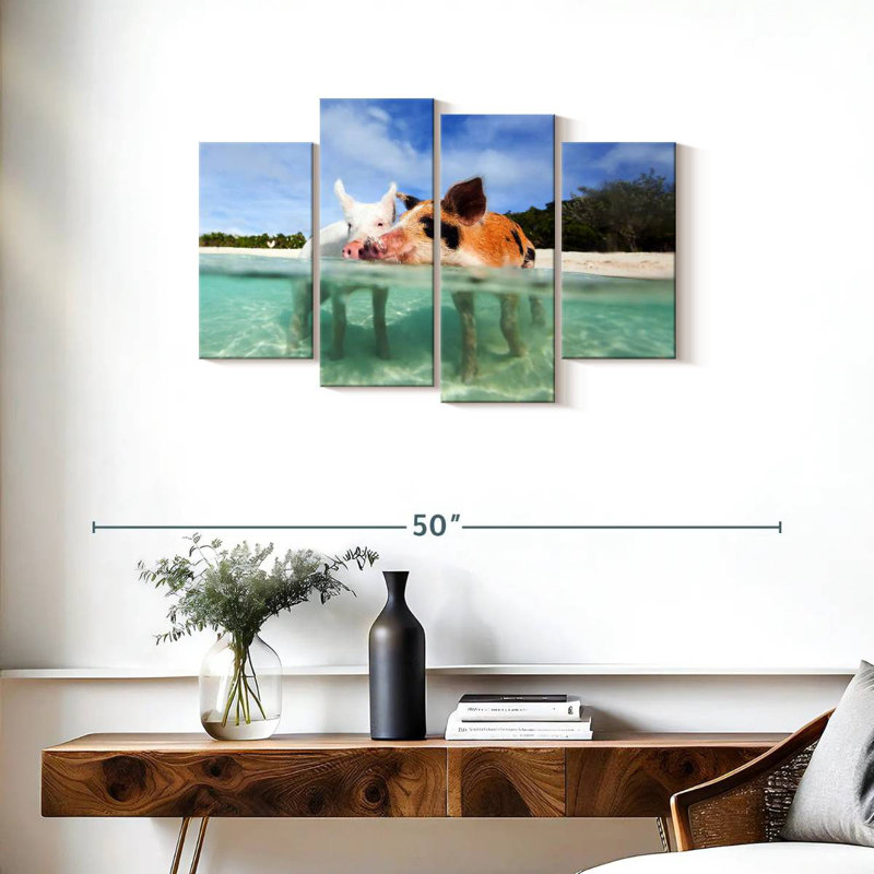 Brampt Bahamas Pigs, 22" H x 36" W